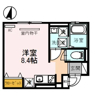 アビタシオン 栄【2階】の間取り