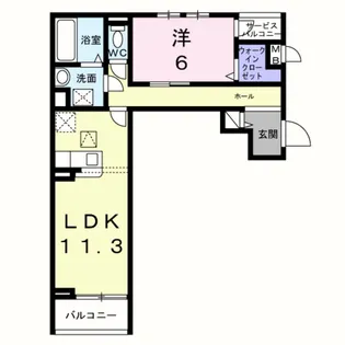 コンパル・りんくう【3階】の間取り