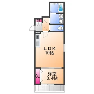 F+style浜寺石津町西3号館【2階】の間取り