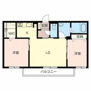 シャーメゾン カーサ【2階】の間取り