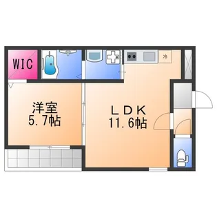 フジパレス羽倉崎駅前【3階】の間取り