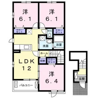 ザオバーレイⅡ【2階】の間取り