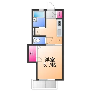パインコート B【2階】の間取り