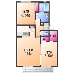 シャーメゾン光明池 D棟【2階】の間取り