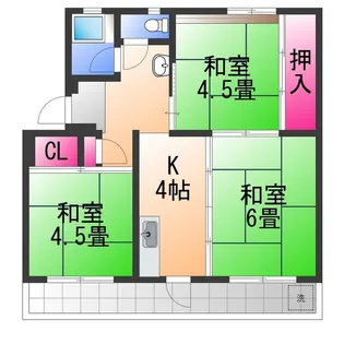 羽衣団地A【2階】の間取り