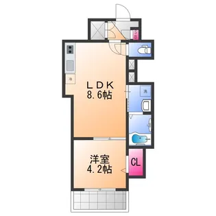 アトムハウスⅢ号館 Ⅲ番館【1階】の間取り