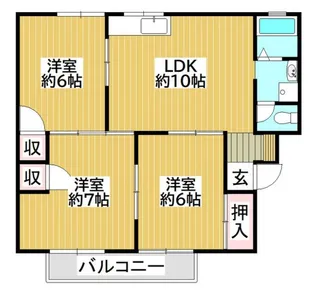 シャルム井原里【2階】の間取り