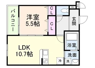 サンライズ松原【1階】の間取り