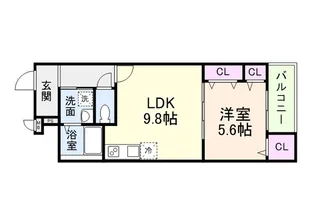 サンライズ松原【3階】の間取り