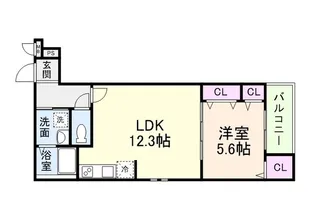 サンライズ松原【3階】の間取り