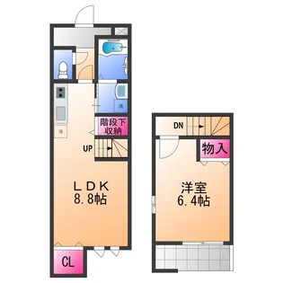 スリーハーブズ メルヴェーユ三国ヶ丘【1階】の間取り