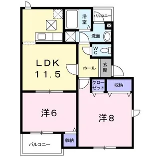 オニオンハイツ【1階】の間取り