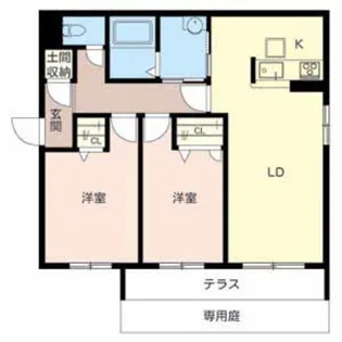 ブルーム コートA【1階】の間取り