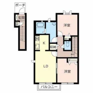 ルミエール諏訪森【2階】の間取り