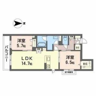 シャーメゾン レアレア アロハ【3階】の間取り