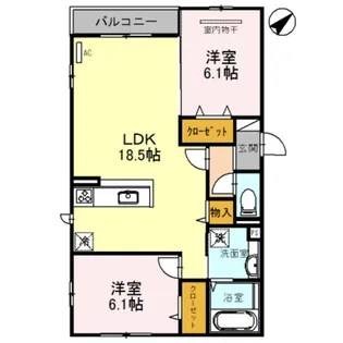 メゾン アルバ【1階】の間取り