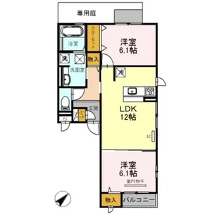 エミネンス久米田【1階】の間取り