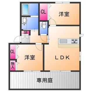 DAIKENN浜寺南町 F棟【1階】の間取り