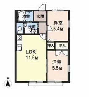 フレグランスガーデン【1階】の間取り