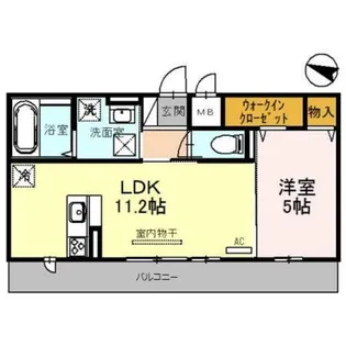 アソシエ高松東【3階】の間取り