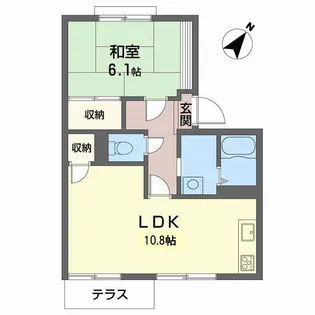 アコテドゥシャトーくすのき【1階】の間取り