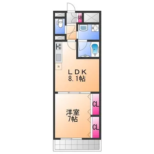 フランディルりんくうⅡ【3階】の間取り