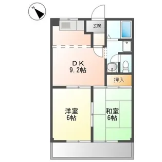 パレスさくらA【1階】の間取り