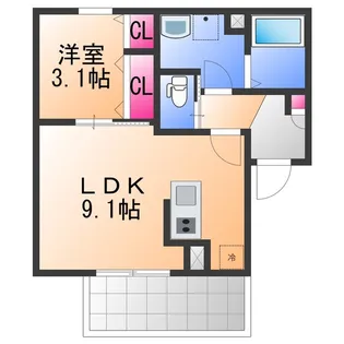 ジーメゾン春木旭町【1階】の間取り