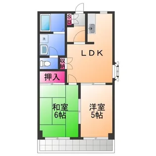 スパシーバ積川【1階】の間取り