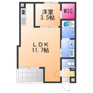 GARDENIA泉佐野【1階】の間取り