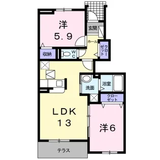 メゾン ド プラリネ【1階】の間取り