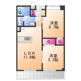 グレイス恵風【5階】の間取り