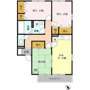 セジュール白水 Ⅰ【2階】の間取り