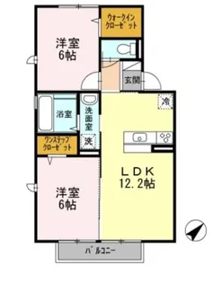 ミモザ・コート【2階】の間取り