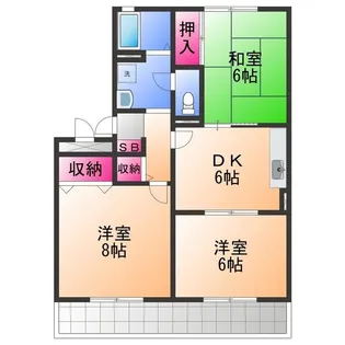 フォーエバーハイツ【3階】の間取り