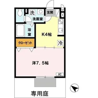 シェルズレイク日根野 A【1階】の間取り