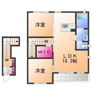 フレアコート【2階】の間取り