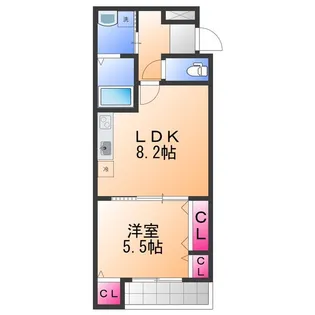 フジパレス岸和田下松Ⅱ番館【1階】の間取り