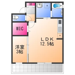 アドマス鶴原D棟【2階】の間取り