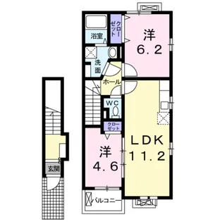 田園 UGATOKU Ⅱ番館【2階】の間取り