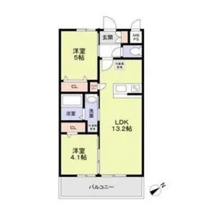 メゾンシュシュ大宮【3階】の間取り