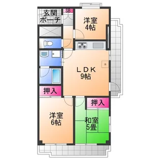 ライオンズマンション泉南樽井第2【4階】の間取り