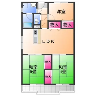 グリーンガーデン羽衣【4階】の間取り