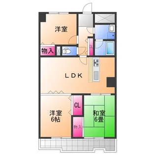 グリーンガーデン羽衣【3階】の間取り