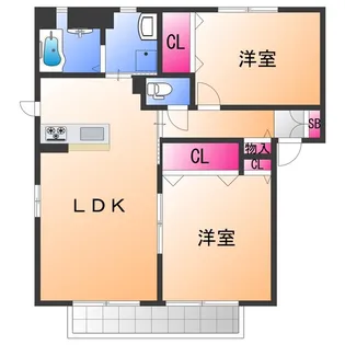 DAIKENN浜寺南町 I棟【2階】の間取り