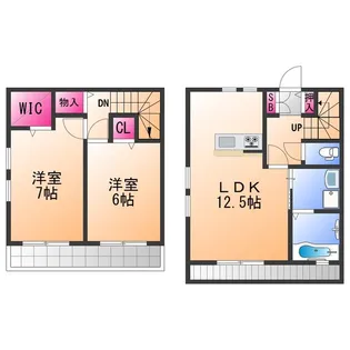 カーサローゼオ【2階】の間取り