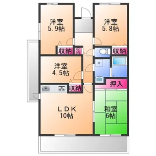 WESTヒルズ関空Ⅰ【9階】の間取り