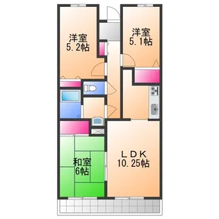 WESTヒルズ関空Ⅱ【1階】の間取り