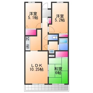 WESTヒルズ関空Ⅱ【1階】の間取り