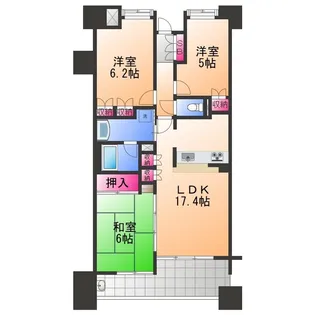 ジュネス泉佐野コンドミニオ【11階】の間取り